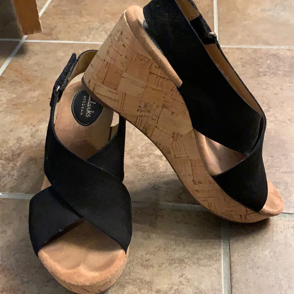 Clarks wedge sandals